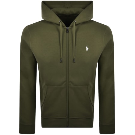 Ralph Lauren Full Zip Hoodie Olive Green | Mainline Menswear ca